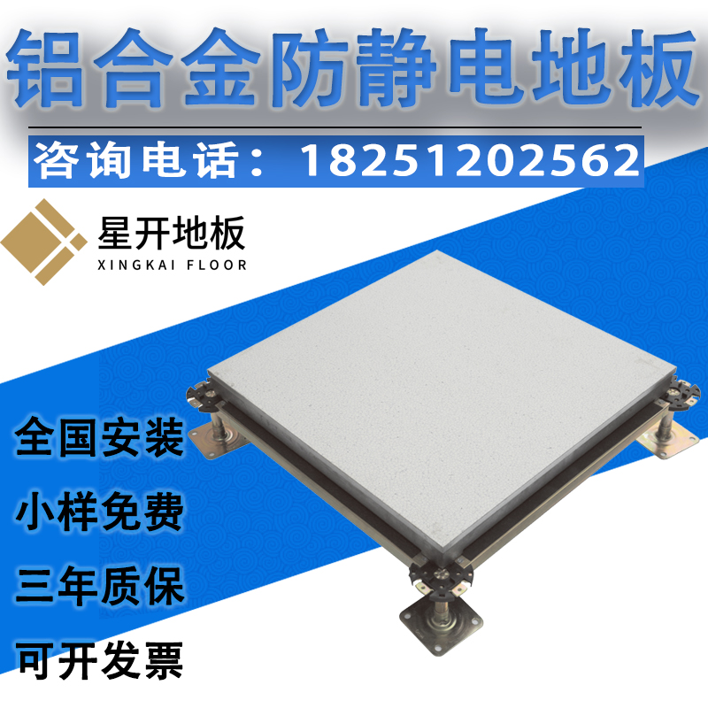 Full Aluminum Alloy Antistatic Overhead Active Floor Decontamination Laboratory IDC Workshop 600 * 600mm Floor