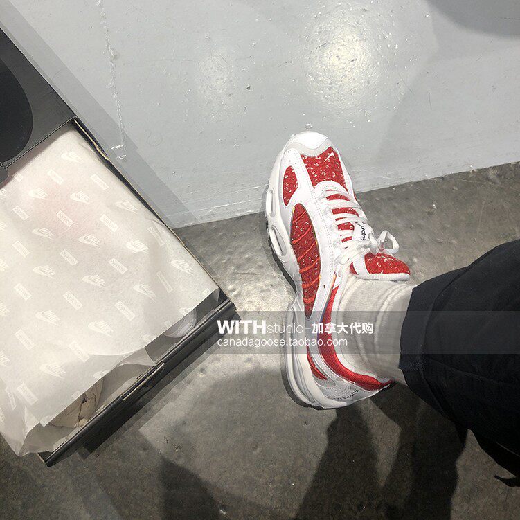 18SS Nike Collaboration Supreme X Nike Air Max Tailwind4 Running Shoes