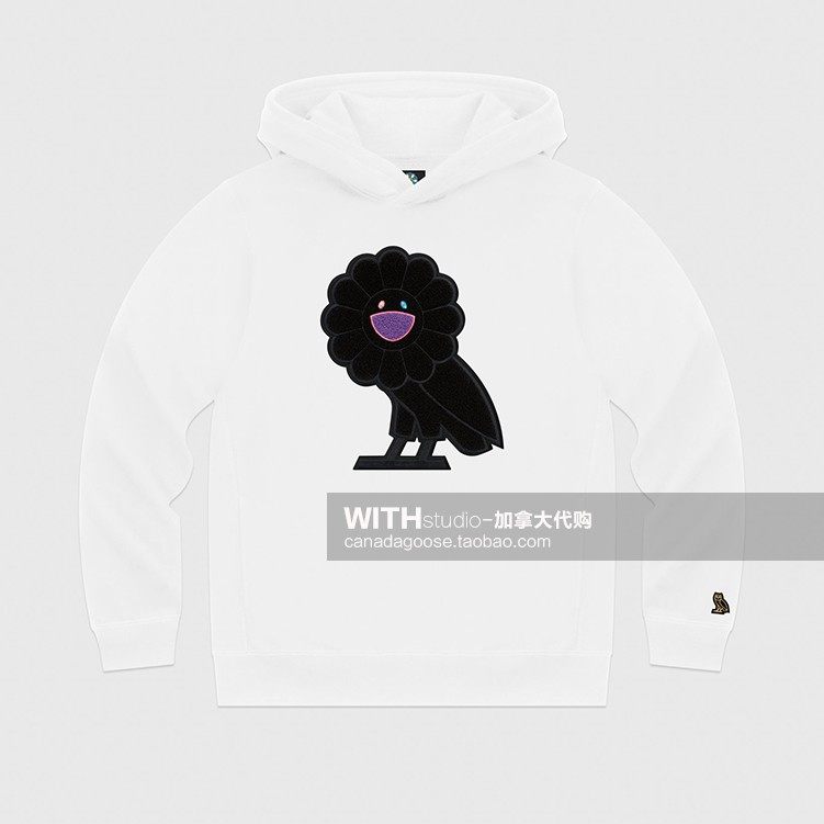 18AW limited OVO X MURAKAMI VILLAGE Working Together HOODIE WHITE HOODIE