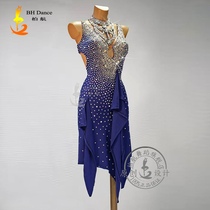 2020 B H Latin dance costume competition suit female adult sexy professional dance performance clothing couture