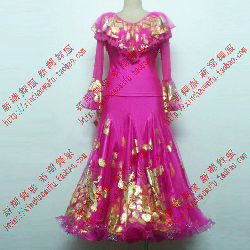 2019 new Moden dance suit women's style long sleeves 100 hitch piazza square dance interdance D92-Taobao