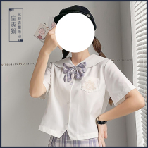 (JK top)Hanamimori original jk uniform white unbuttoned shirt Royal Lion lapel sailor suit female student