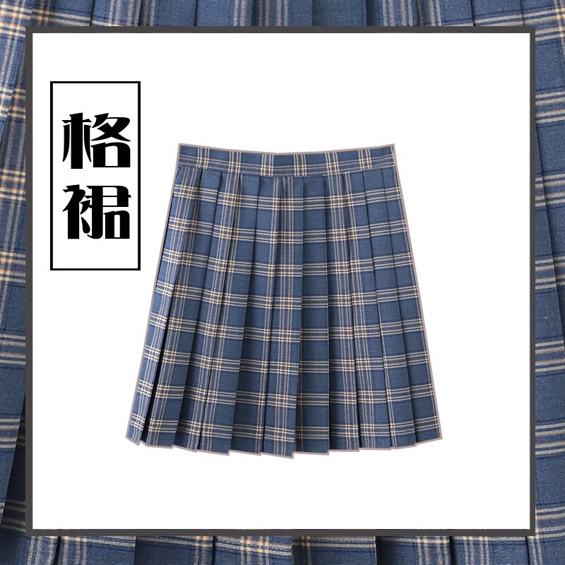 (Grid skirt spot drop)Hanami Sen original jk uniform skirt Genuine grid skirt Pleated skirt skirt skirt suit