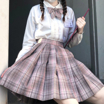  (Hanamimori)Original spot “rotten leaves” Orthodox jk grid skirt Uniform Pleated skirt Short skirt Skirt