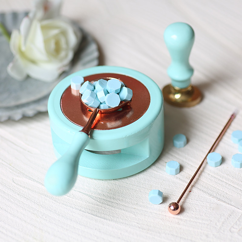 Small Freshener Romantic Lawn Senteal Wedding Accessories Color Fire Paint Melting Furnace Spoon Heating Tool Left-Handed Spoon Mint Color-Taobao