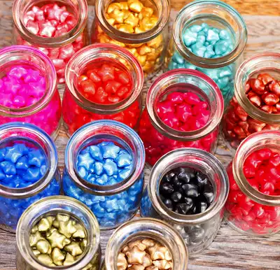 Large particle bottle fire lacquer wax Grain hot paint seal wax color golden grain large wax bean 110 large stone