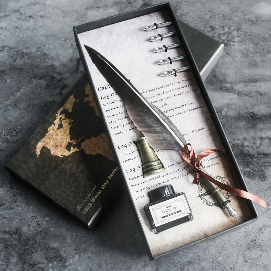 Literary goose quill pen Best friend birthday graduation commemorative gift Friendship Creative surprise Valentine's Day gift dip pen