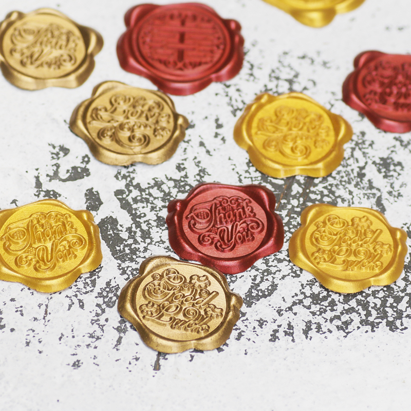 Creative fire paint wax film Wine label envelope Invitation letter seal with blessing wax label Invitation greeting card with retro wax sticker