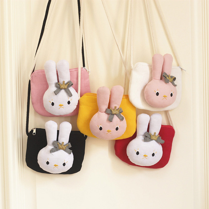 New Cute Super Cute Mini Cartoon Bunny Rabbit Children Skew-Bag Baby Zero Wallet Recessed Styling Decorative Pouches