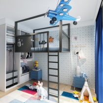 Small apartment pavilion bed Modern simple attic wall-hanging bed Bedroom sky bed Hanging space-saving Wrought iron hammock