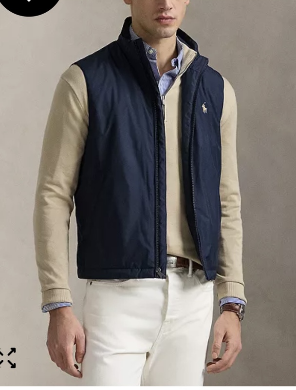 Polo Ralph Lauren Men's Classic Stand Collar Vest Purchased from an American Store