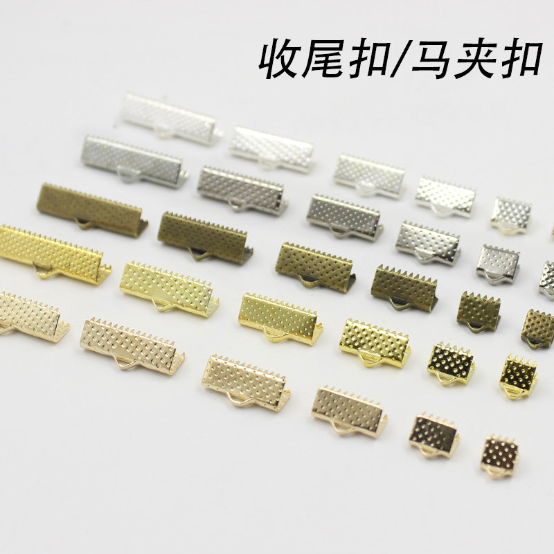 DIY Ornament Accessories 6-13MM Horse Mouth Clip Horse Chia Buckle Pony button Horse clip fastening wire with buckle leather rope Horse Mouth Clip