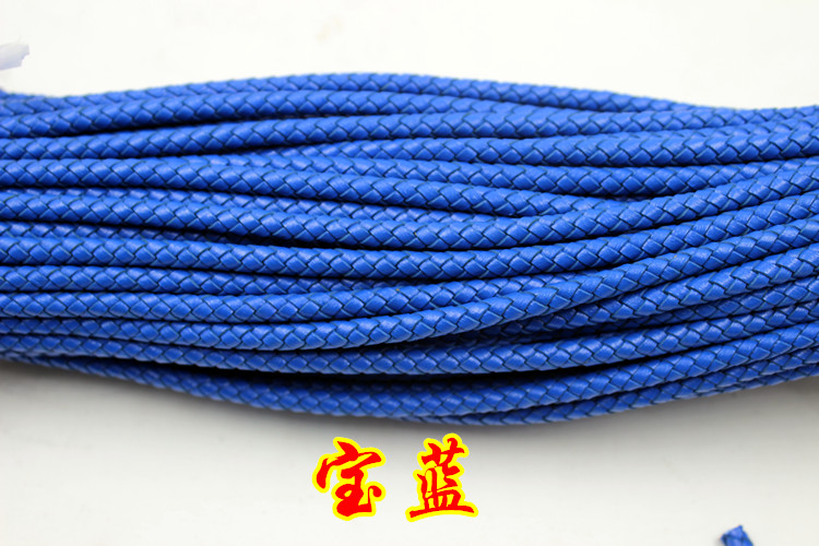 DIY dây da nhập khẩu Zhou Jiapi dệt dây da da Vòng đeo tay da 6 mm mm Dây da DIY - Vòng đeo tay Clasp vòng thạch anh tóc vàng
