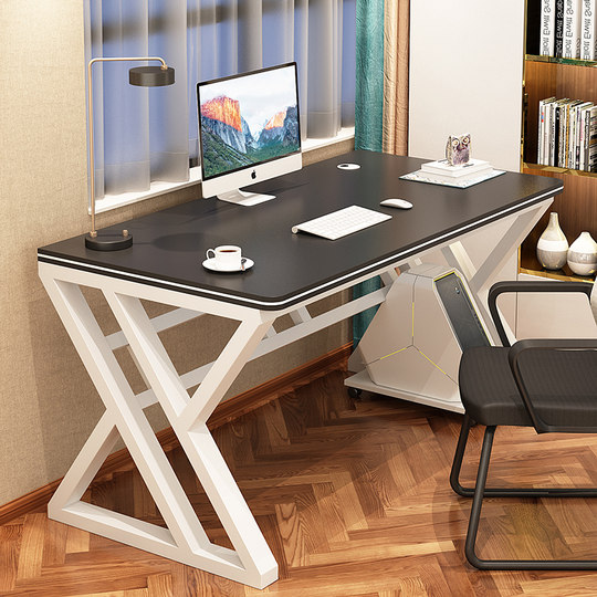 Rounded light luxury computer desktop table home simple modern desk student bedroom writing desk gaming study table