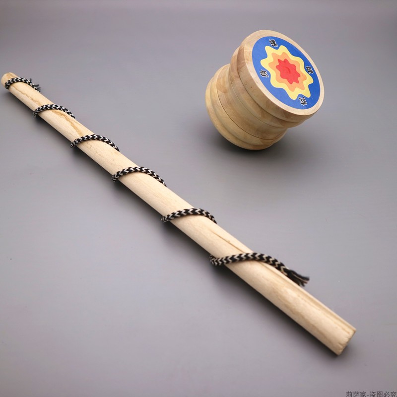 Large solid wood whipping rope gyroscope adult ice shell middle-aged fitness children traditional toys