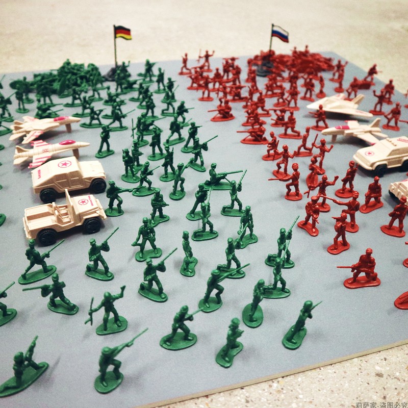 Military model soldiers'classic children as a child recall the Toy Corps' 100 suits war scenes-Taobao