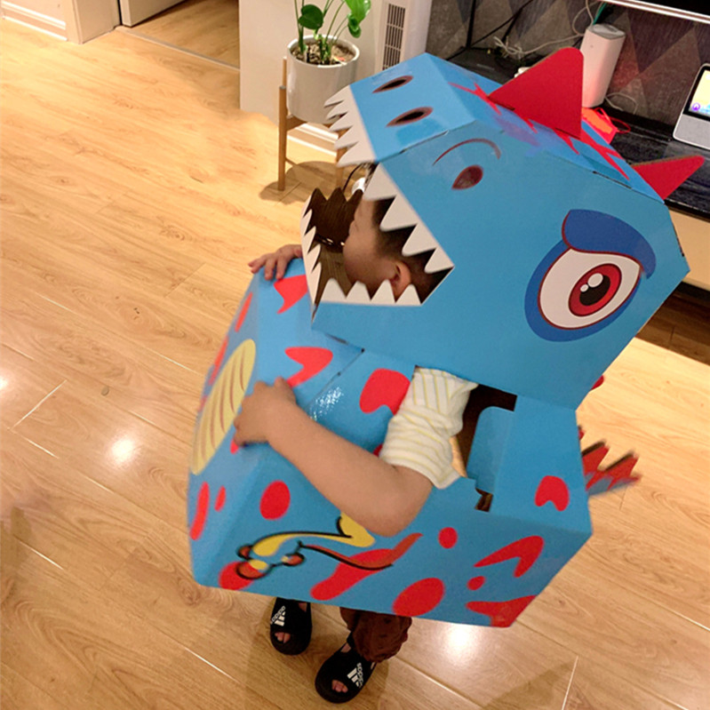Upgrade wearable dinosaur carton graffiti DIY handmade kindergarten Tyrannosaurus rex clothing children's toys