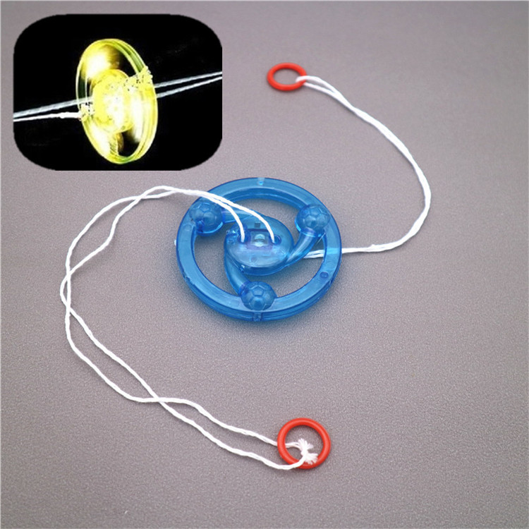 New luminous cable flywheel fitness flash flying saucer pull ring Hand-pull classic traditional small toy