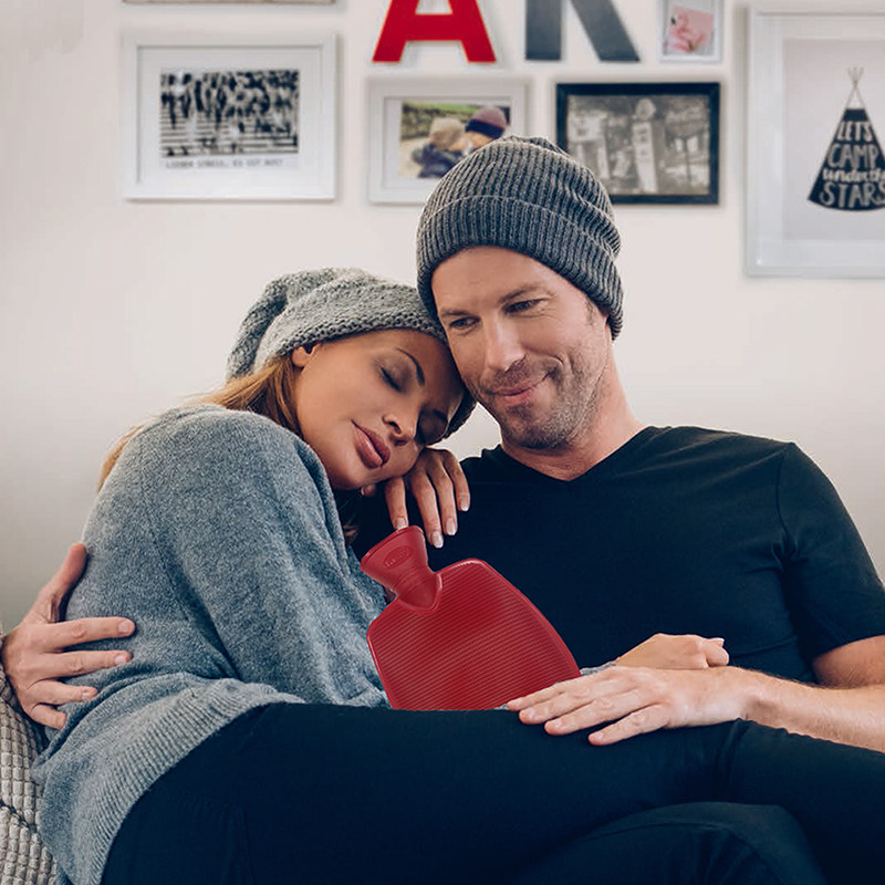 German import fashy middle number 1 4L flush water injection hot water bag pvc explosion-proof thickened winter sun twill warm water bag