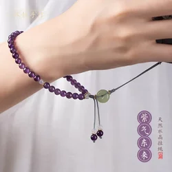 크리스탈 휴대폰 끈 작은 신선한 짧은 손목 밧줄 펜던트 여성 천연 chalcedony 마노 팔찌 매달린 장식