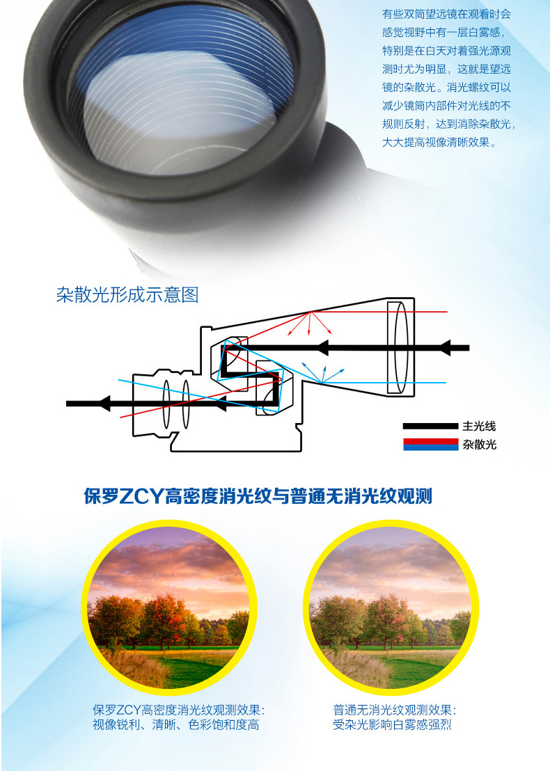 Kính thiên văn Boguan Ống nhòm Paul 10X50 kính nhìn sáng tối độ nét thấp - Kính viễn vọng / Kính / Kính ngoài trời ống nhòm celestron