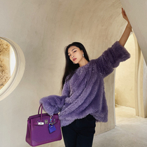 Zhao Sanguan three-color optional sweater thickened womens autumn and winter new loose design sense niche hooded net red top