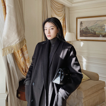 Mei Sanguan supermodel out on the street Ding-level quality handmade cashmere coat fake two-piece female winter double-sided