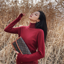 Zhao Sanguan with assistant three-color optional wool bottoming shirt womens winter new high-neck wild wool sweater trend