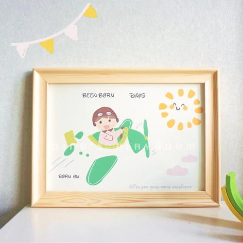 Самолет, памятные отпечатки рук, художественная роспись из натурального дерева, подарок на день рождения, «сделай сам»