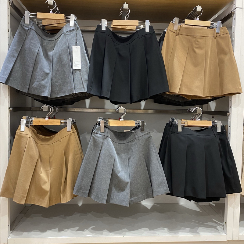 Women's Clothing! Pleated Mini Culottes! Pleated Skirt Casual Shorts and Skirts 2025 Summer New Style 480302