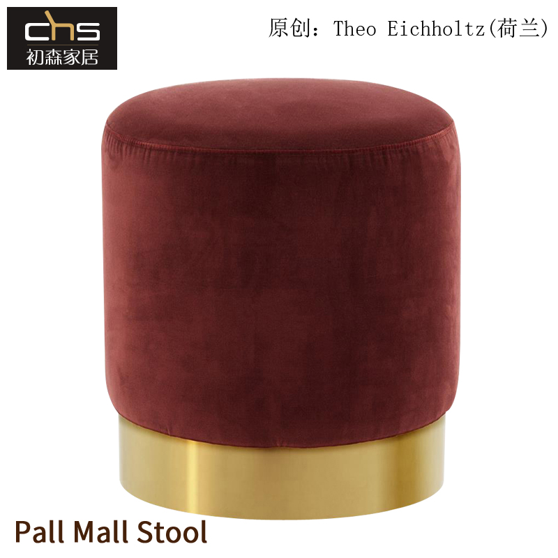 Pall Mall Stool Stool simple modern fabric low Stool light luxury dressing Stool soft bag Stool round Stool