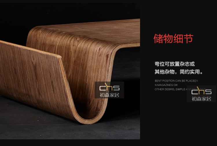 Nội thất Chusen Bàn cà phê Bàn gỗ cong lớn / nhà thiết kế sáng tạo bàn cà phê bằng gỗ rắn - Bàn trà