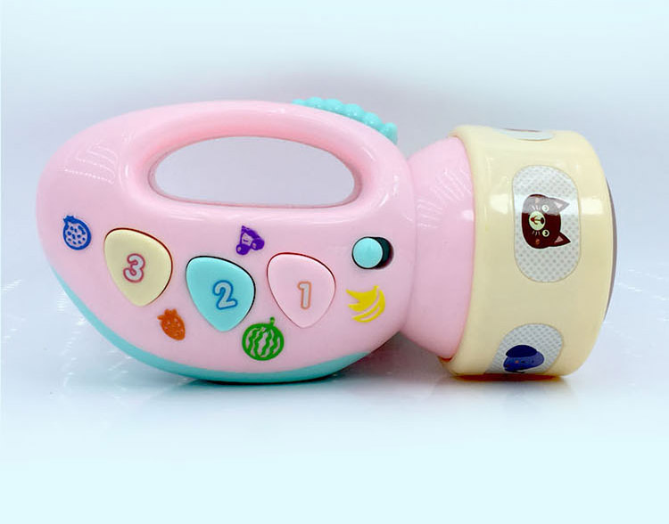 Trẻ em bé đèn pin đồ chơi câu chuyện máy nghe nhạc cậu bé chiếu câu đố thông minh giáo dục sớm máy Anh tro choi tre em