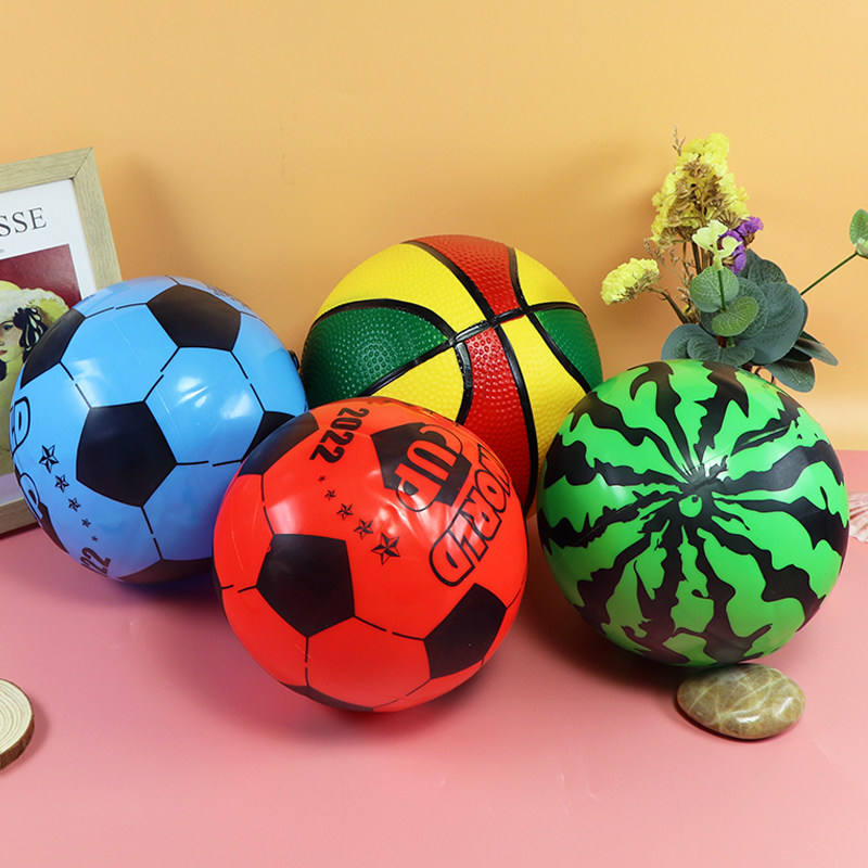 Child Leather Ball Toy Kid Small Size Elastic Kindergarten Basketball Football Sports Instruments Tennis Racket Ball class One year old