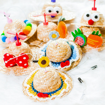 Pet Bamboo Dragonfly Cute Sunshade Rotating Straw Hat Headwear Shiba Inu Corgi Cat and Dog Photo Funny Headgear Hat