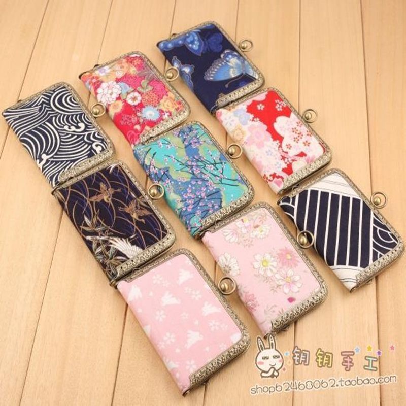 11cm bronze card bag mouth gold material bag free cutting free ironing DIY manual can only put 7 cards for sale