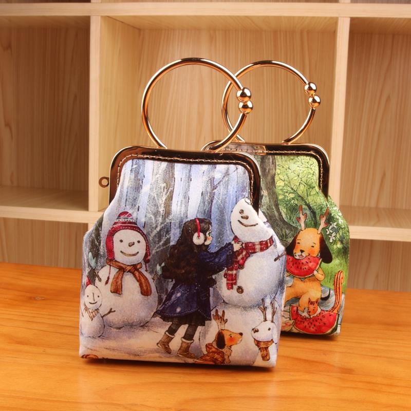 Handmade diy12 bracelet carrying hand free of cut ironing imitation fragrant cloud yarn adorable senteo girl mouth gold material bag