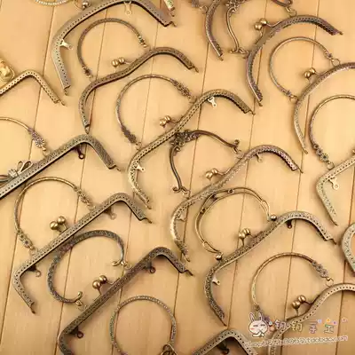 Patchwork 16-26 5 portable mouth gold hand handle bamboo handle wooden handle homemade large retro messenger mouth gold paper delivery