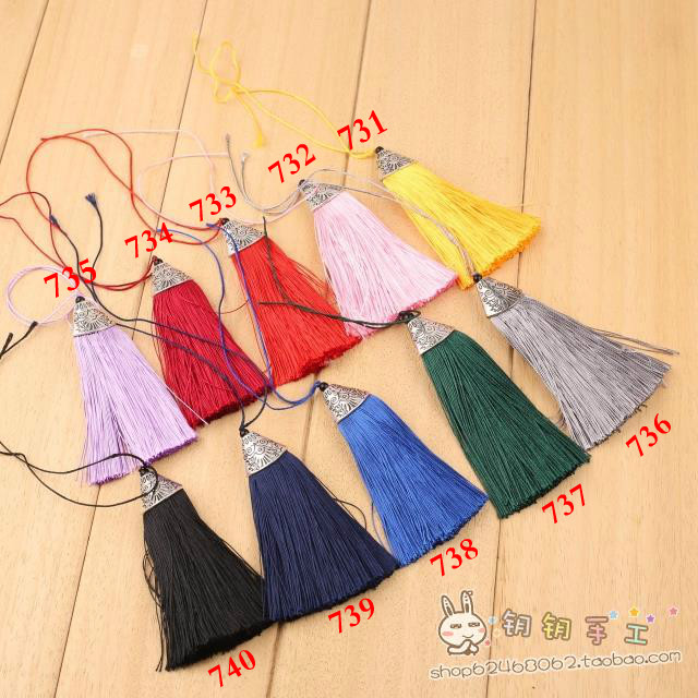 Key key handmade fabric DIY bag accessories accessories Long fish mouth hat tassel spike 1 5 yuan 1