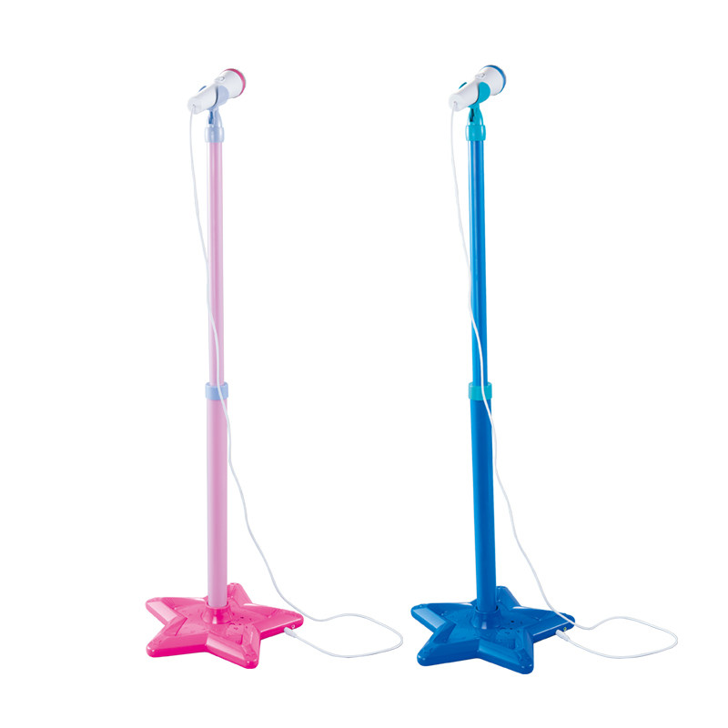 Children's microphone amplified music microphone with stand emulation KTV baby singing toy can be connected to mobile phone girl