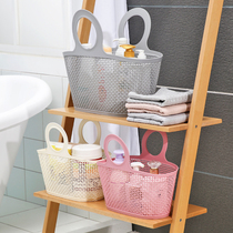 Bath basket portable storage basket bath basket rattan plastic bathroom storage frame snacks cosmetics wash storage box