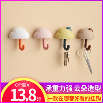 Hook powerful free of punched viscose wall-mounted adhesive hook door rear clothes without mark hook wall Kitchen Hook