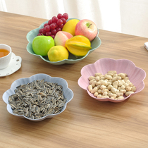 Creative European household fruit plate Living room coffee table Plastic candy plate Dry fruit plate Office snack plate Small fruit plate