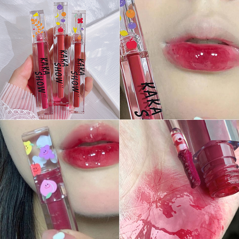 Jelly glass lip mirror water light lip glaze moisturizing cheap niche brand student models female lip gloss lipstick lip gloss