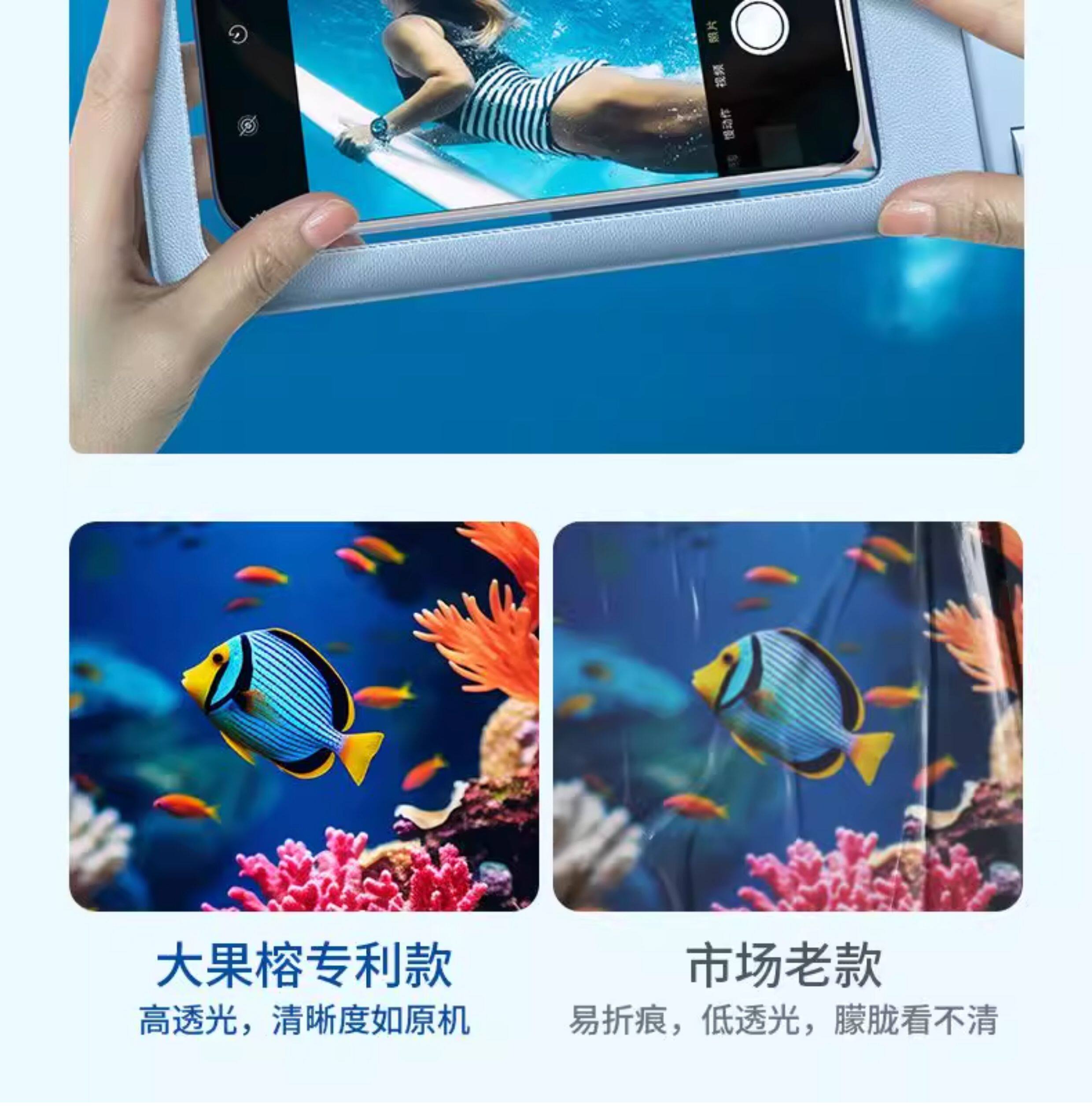 Защитные сумки 手机防水袋可触屏拍照游泳绑手臂外卖手机防雨袋挂脖绳密封透明 Man feilin
