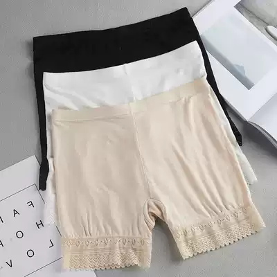 Modal cotton safety pants women's anti-light non-curled thin breathable large size bottoming underwear summer insurance pants
