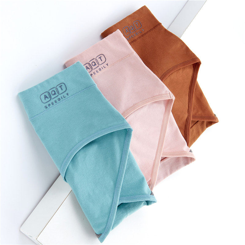 Women's pure cotton underwear mid-waist graphene antibacterial breathable girl summer printed seamless briefs head female shorts