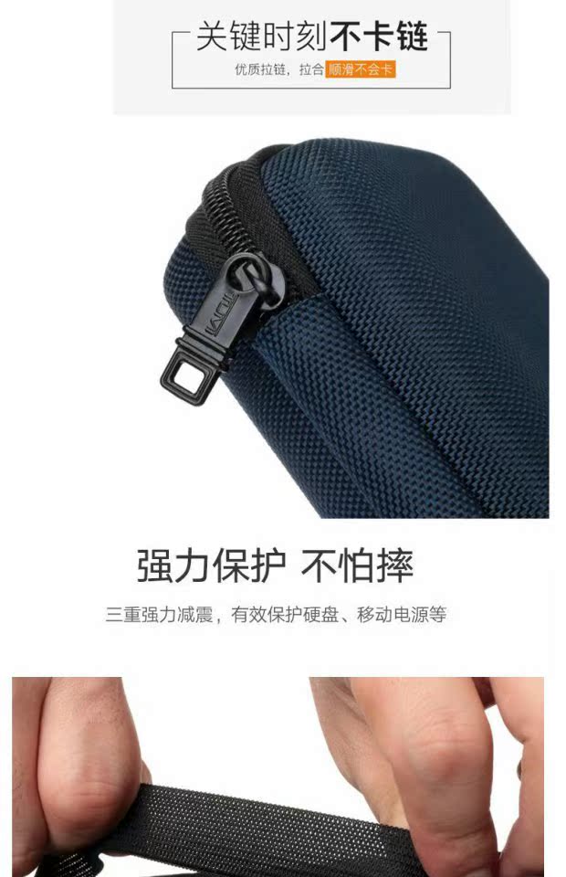 Kỹ thuật số di động cứng Hộp đĩa gói hộp lưu trữ tai nghe một không thấm nước nhựa dòng dữ liệu hộp sạc túi bảo vệ cứng - Lưu trữ cho sản phẩm kỹ thuật số hộp đựng tai nghe fullsize