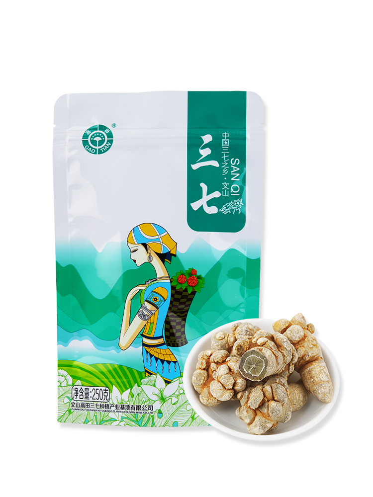 Takatian Wenshanchun Sanqi head 20 heads 30 heads Yunnan non-wild premium Tianqi 500g can play Sanqi powder