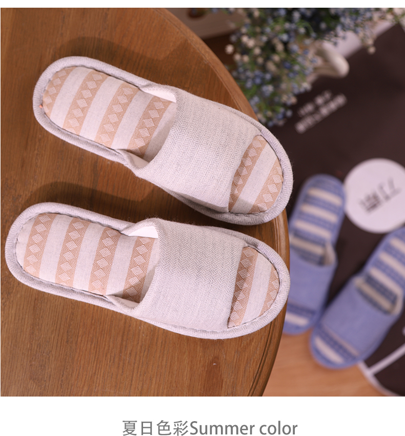 Mua một tặng một miễn phí linen dép nữ mùa hè nhà trong nhà nhà non-slip nhà mềm dưới vài người đàn ông của dép và dép đi trong nhà